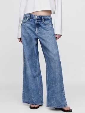 Gap Extra Baggy Low Rise Wide Leg Denim Jeans Size 29